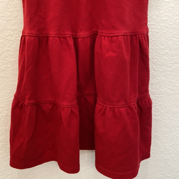 TSLA girls short sleeve school uniform dress.  Ruffle pique polo - Picture 5 of 9
